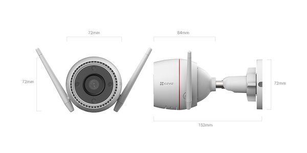 Camera Wifi EZVIZ CS-H3C 3MP 2K Ngoài Trời Full Color Cảnh Báo Đèn Còi