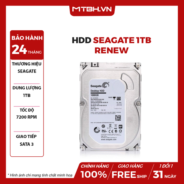 HDD Seagate 1TB Renew BH 24 Tháng