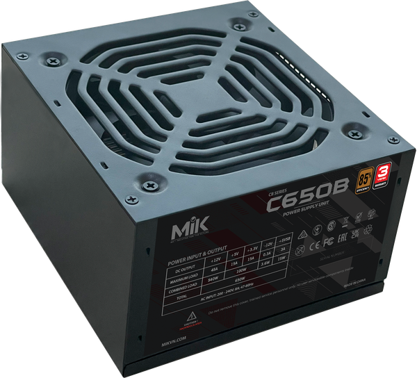 NGUỒN MIK 650W SPOWER C650B 85% EFFICIENCY DUAL CPU