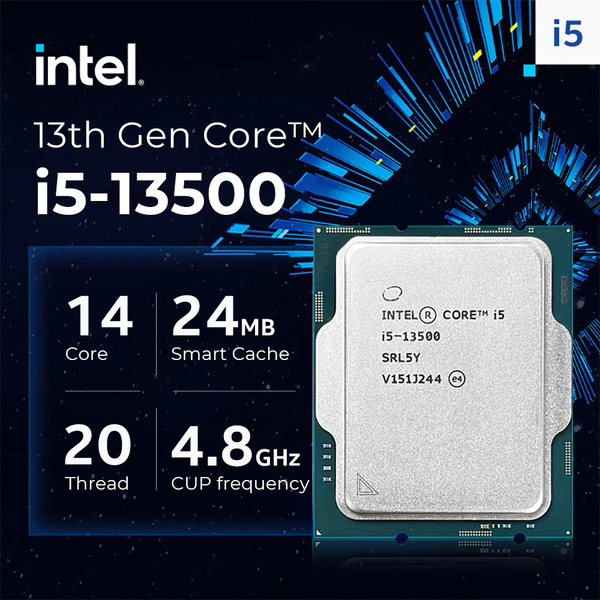 CPU Intel Core I5 13500 (24M Cache, up to 4.80Ghz, 14C20T, Socket 1700) 13TH BOX CTY