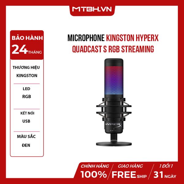 MICROPHONE HP HYPERX QUADCAST S RGB STREAMING