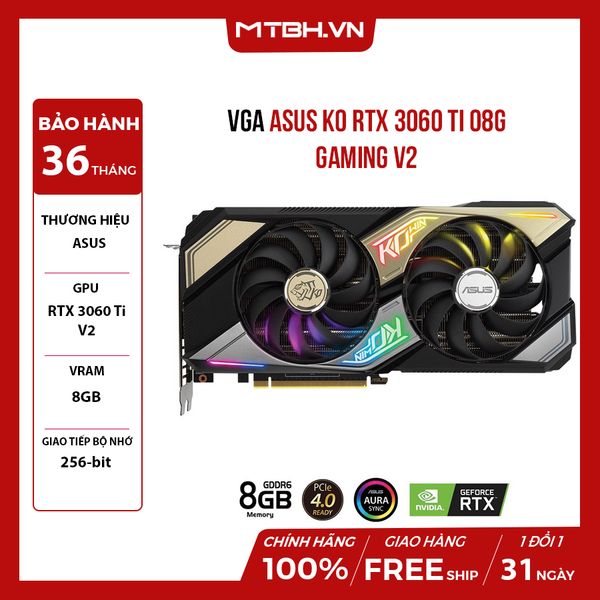 VGA ASUS KO RTX 3060 Ti O8G GAMING V2 – Máy Tính Biên Hòa