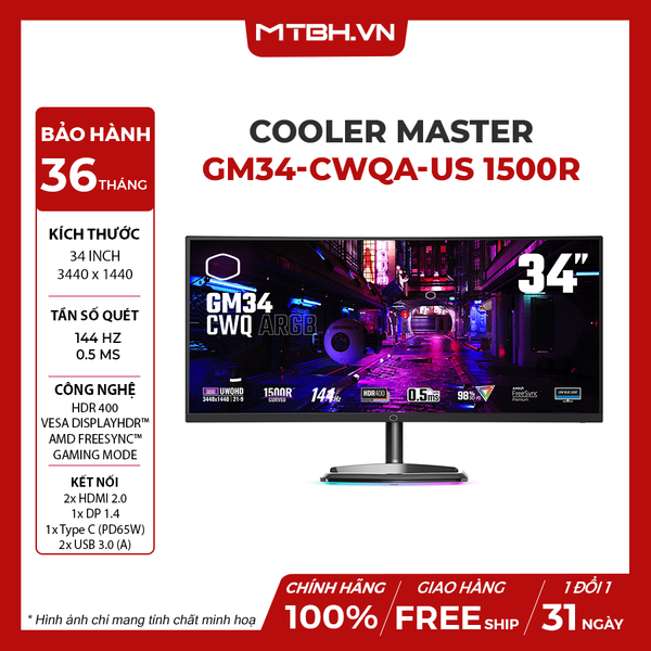 MÀN HÌNH LCD COOLER MASTER GM34-CWQA-US 34