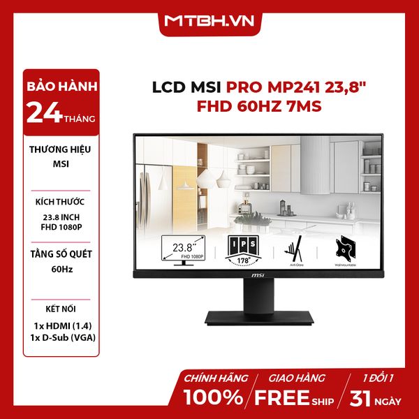 MÀN HÌNH MSI PRO MP241 23,8