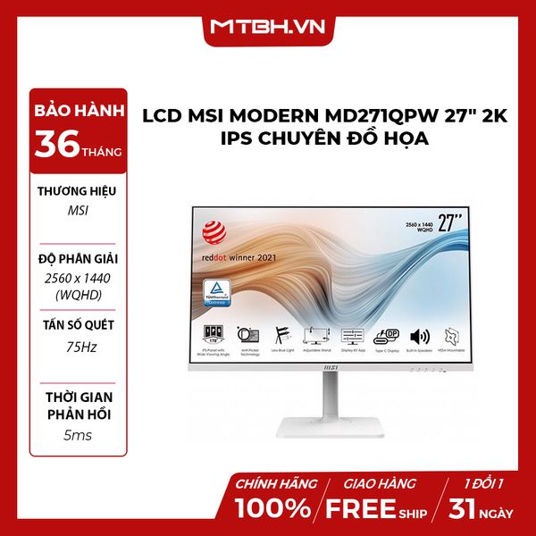 MÀN HÌNH LCD MSI MODERN MD271QPW 27