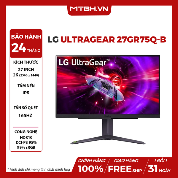 MÀN HÌNH LG ULTRAGEAR 27GR75Q-B 27