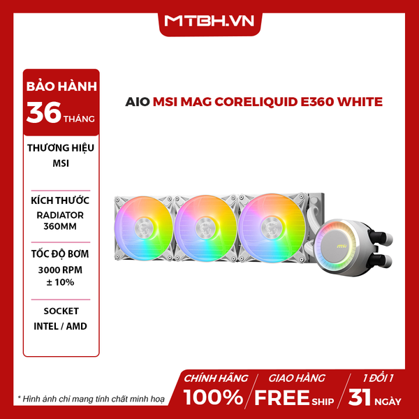 TẢN NHIỆT NƯỚC AIO MSI MAG CORELIQUID E360 WHITE