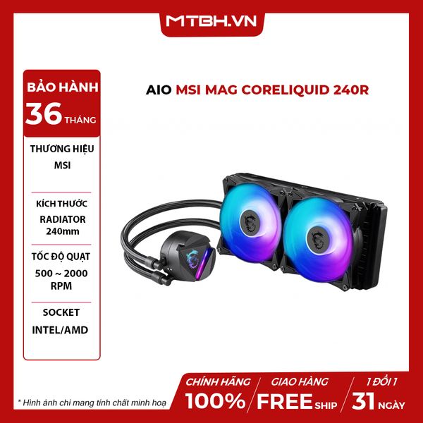 Tản Nhiệt Nước MSI MAG CORELIQUID 240R AIO