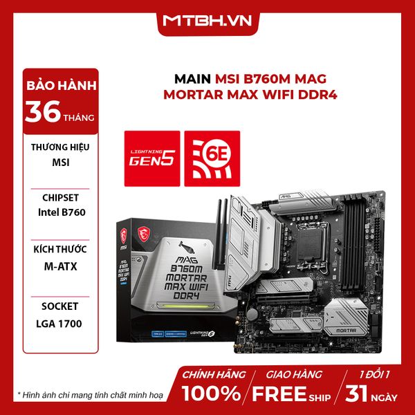 Main MSI B760M MAG MORTAR MAX WIFI DDR4