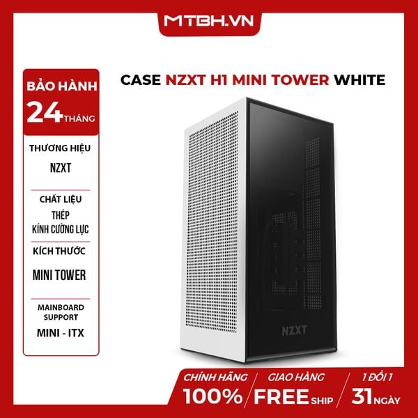 CASE NZXT H1 Mini Tower WHITE