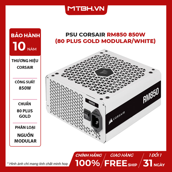 PSU CORSAIR 850W RM850 (80 PLUS GOLD MODULAR/WHITE)