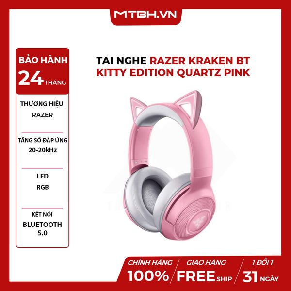 TAI NGHE Razer Kraken BT Kitty Edition Quartz PINK