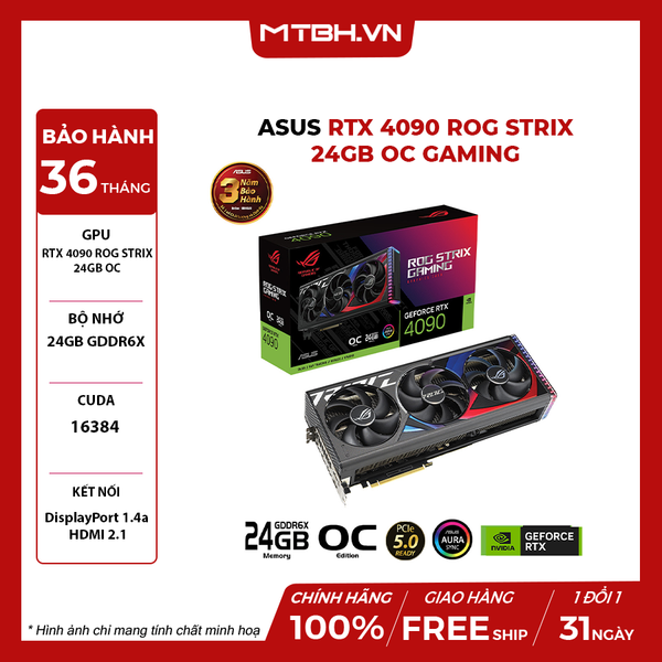 VGA ASUS RTX 4090 ROG STRIX 24GB OC GAMING