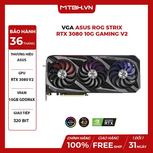 VGA ASUS ROG STRIX RTX 3080 10G GAMING v2