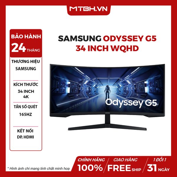 MÀN HÌNH LCD SAMSUNG ODYSSEY G5 LC34G55TWWEXXV 34