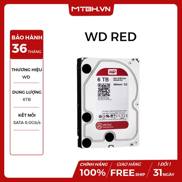 HDD WD 6TB RED (WD60EFRX) NEW