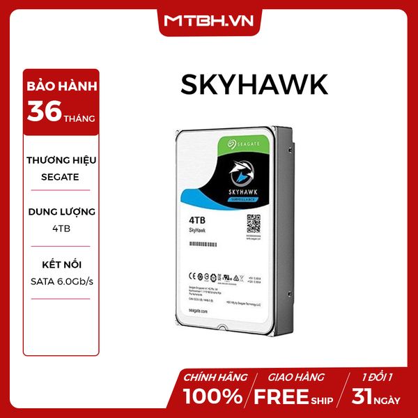 HDD SEAGATE 4TB SKYHAWK NEW BH 36TH