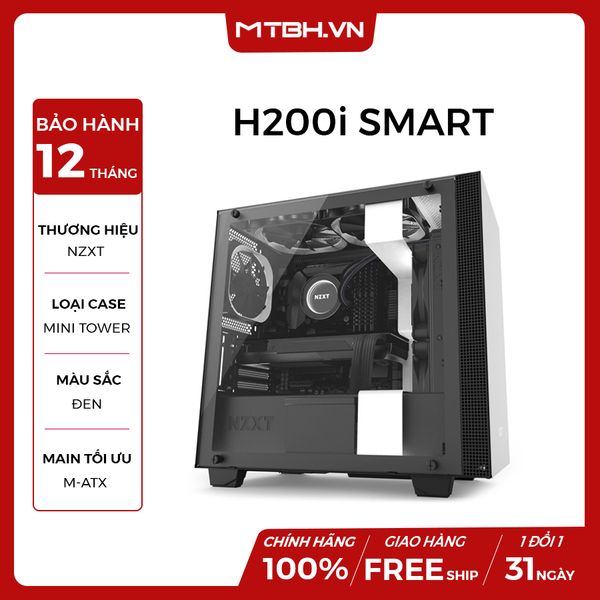 CASE NZXT H200i SMART ATX BLACK/WHITE NEW