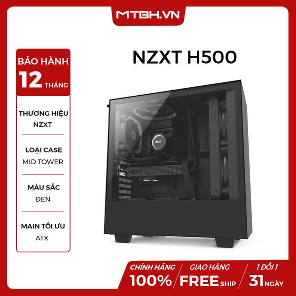 CASE NZXT H500 BLACK NEW