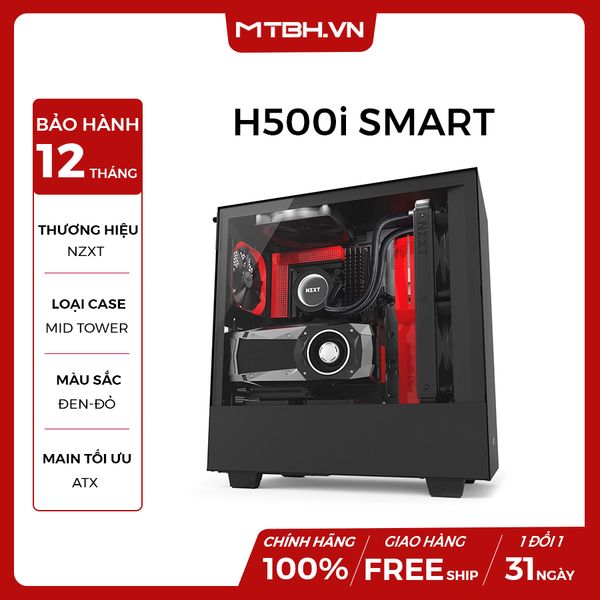 CASE NZXT H500i BLACK/RED NEW