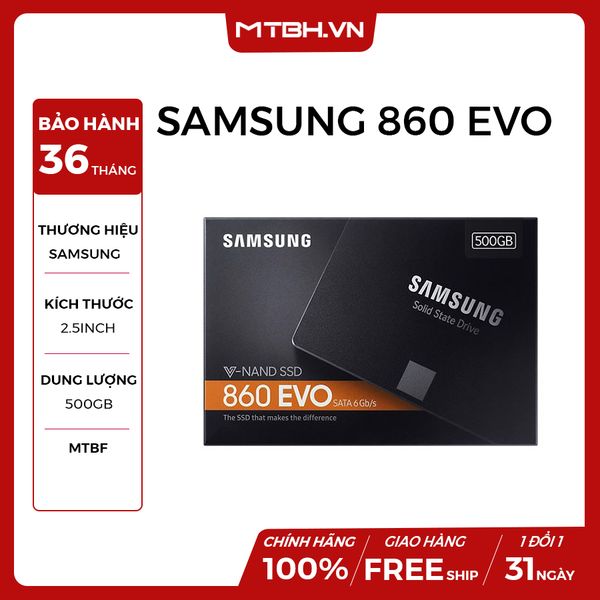 SSD SAMSUNG 500GB 860 EVO MÃ MZ-76E500BW NEW