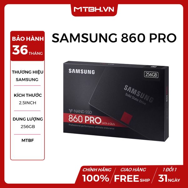 SSD SAMSUNG 256GB 860 PRO MÃ MZ-76P256BW NEW