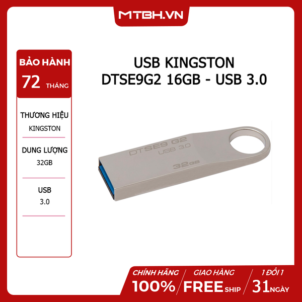 USB KINGSTON DTSE9G2 16GB - USB 3.0 NEW BH 5 NĂM