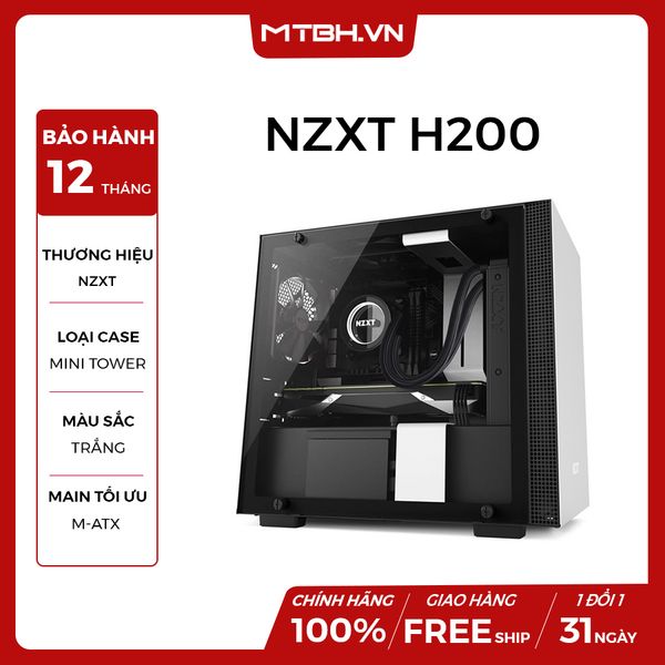 CASE NZXT H200 Smart ATX Case - White