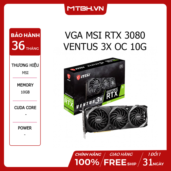 VGA MSI RTX 3080 VENTUS 3X OC 10G