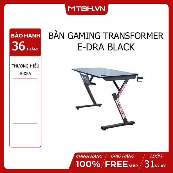 BÀN E-DRA GAMING TRANSFORMER BLACK