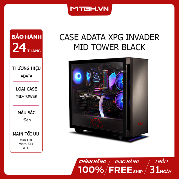 CASE ADATA XPG INVADER MID-TOWER BLACK