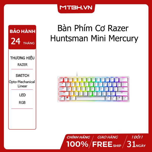 Bàn Phím Cơ Razer Huntsman Mini Mercury