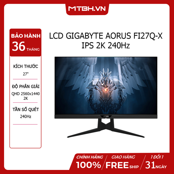 MÀN HÌNH LCD GAMING GIGABYTE AORUS FI27Q-X IPS 2K 240Hz CHUYÊN GAME