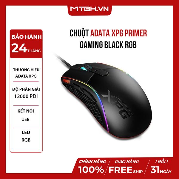 CHUỘT ADATA XPG PRIMER GAMING BLACK RGB