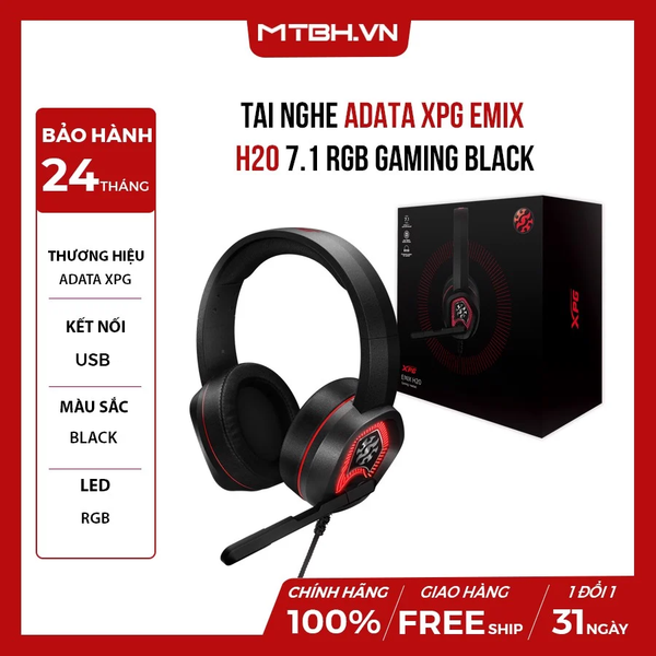 TAI NGHE ADATA XPG EMIX H20 7.1 RGB GAMING BLACK