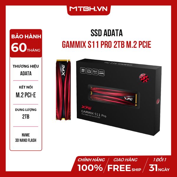 SSD ADATA GAMMIX S11 PRO 2TB M.2 PCIe