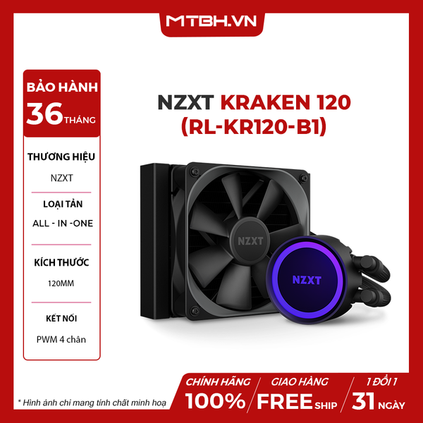 TẢN NHIỆT NZXT KRAKEN 120 (RL-KR120-B1)