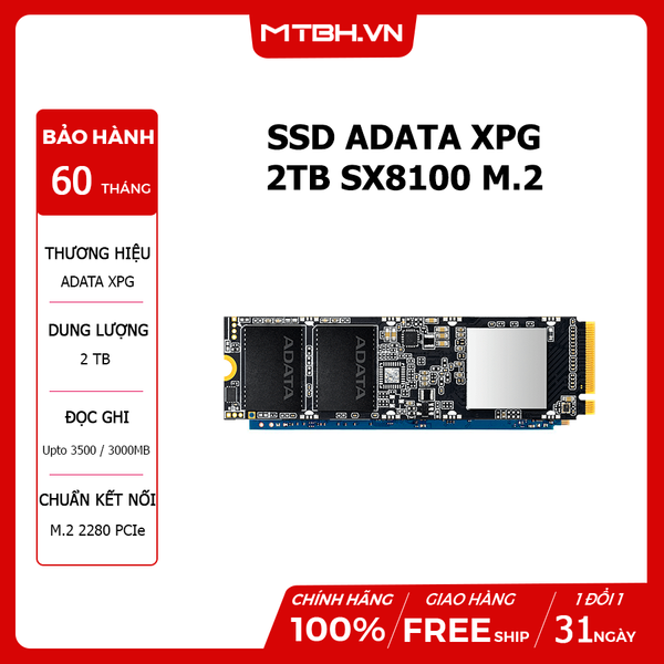 SSD ADATA XPG 2TB SX8100 M.2 NEW