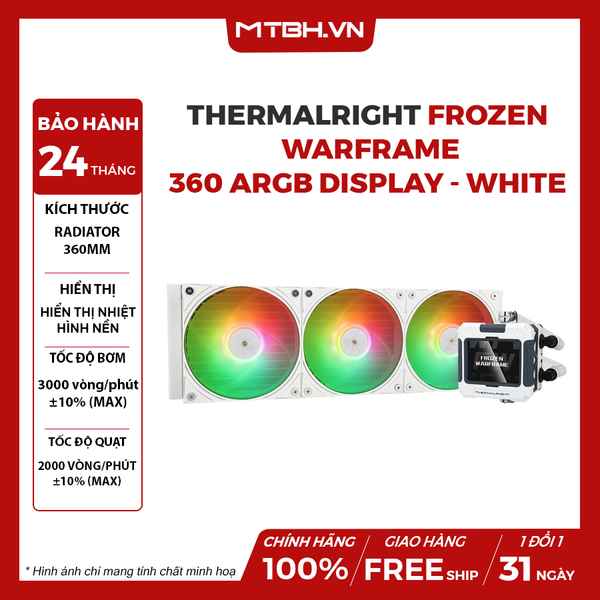 Tản Nhiệt Nước Thermalright Frozen WarFrame 360 ARGB Display - White