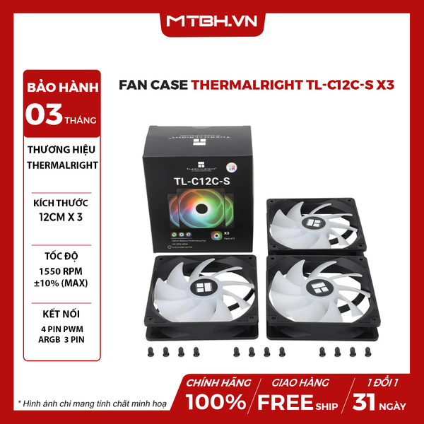 FAN CASE Thermalright TL-C12C-S 3 PCS I – 12CM ARGB Fan Case Kit