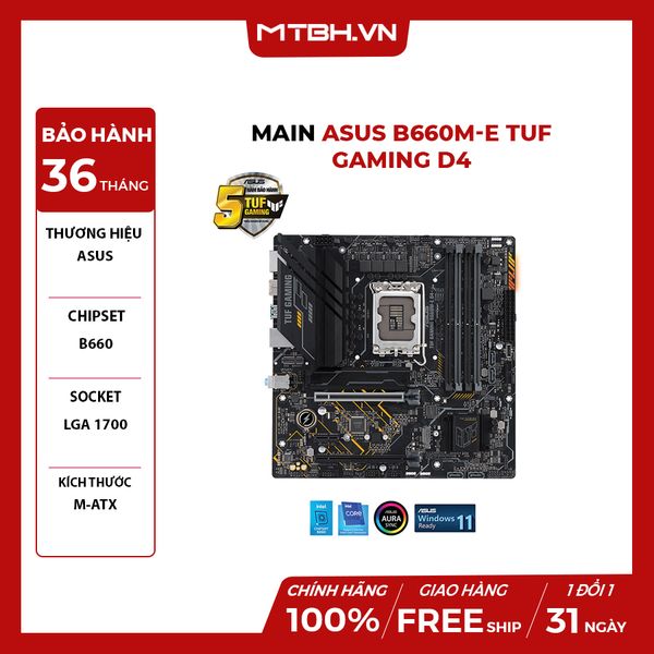 Main Asus B660M-E TUF GAMING D4