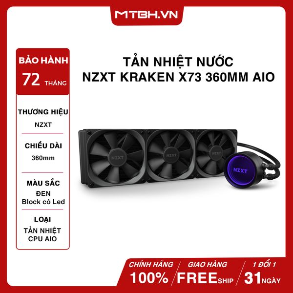 TẢN NHIỆT NƯỚC NZXT KRAKEN X73 360MM AIO