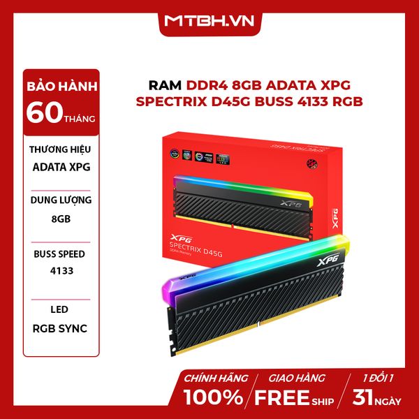 RAM DDR4 8GB ADATA XPG SPECTRIX D45G BUSS 4133 RGB