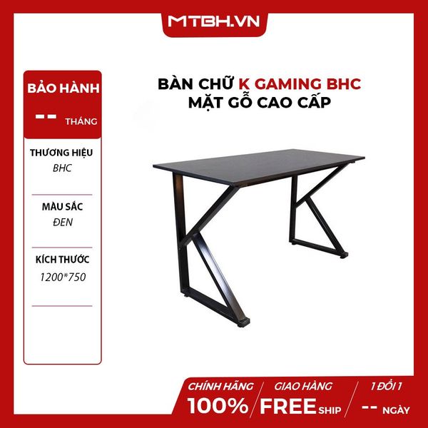 BÀN CHỮ K GAMING BHC MẶT GỖ CAO CẤP (1200*750)