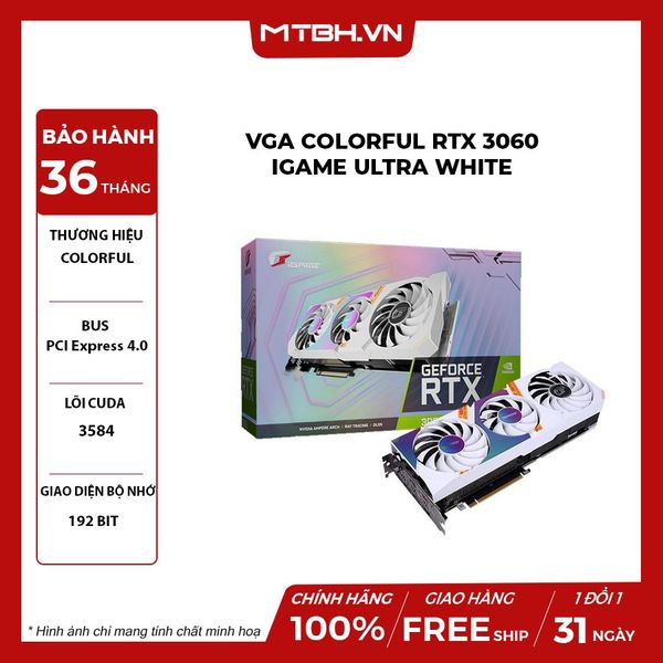 VGA Colorful RTX 3060 iGame Ultra White OC 12G