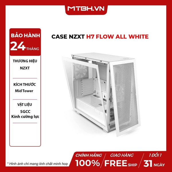 CASE NZXT H7 FLOW ALL WHITE