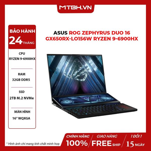 LAPTOP ASUS ROG ZEPHYRUS DUO 16 GX650RX-LO156W RYZEN 9-6900HX | GeForce RTX 3080Ti 16GB | 32GB RAM | 2TB SSD | 16' WQXGA 165Hz 100% DCI-P3 | Win 11