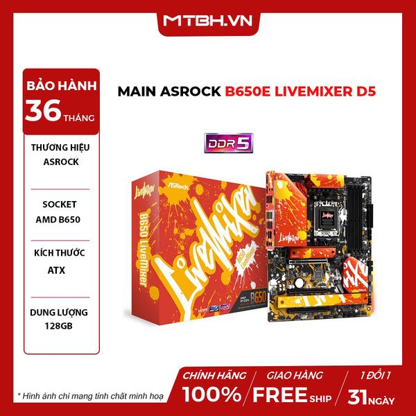 MAIN ASROCK B650E LiveMixer D5