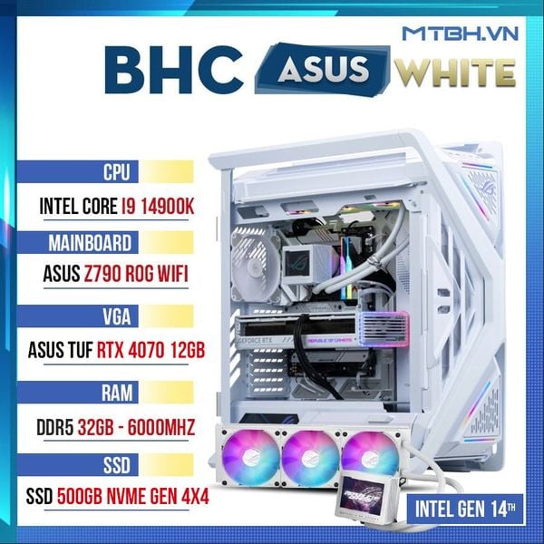 BHC Powered by ASUS EDITION (CORE I9 14900K/32GB DDR5/VGA RTX 4070TI 12GB) GEN 14