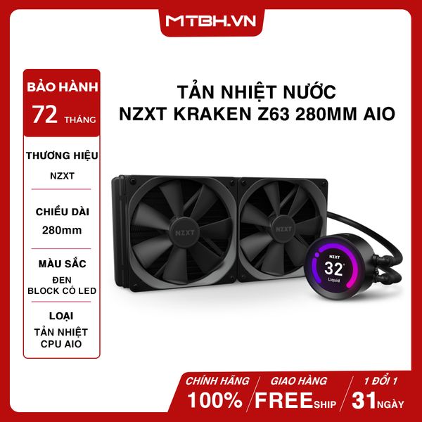 TẢN NHIỆT NƯỚC NZXT KRAKEN Z63 280MM AIO